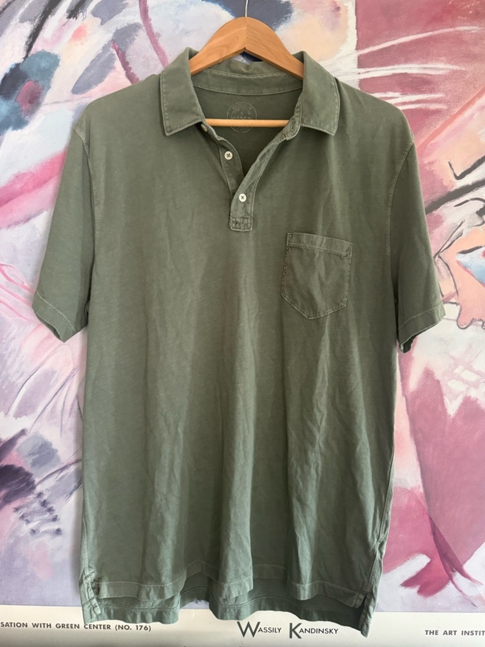 J. CREW Broken In Designer Preppy Pocket Polo Shirt XL